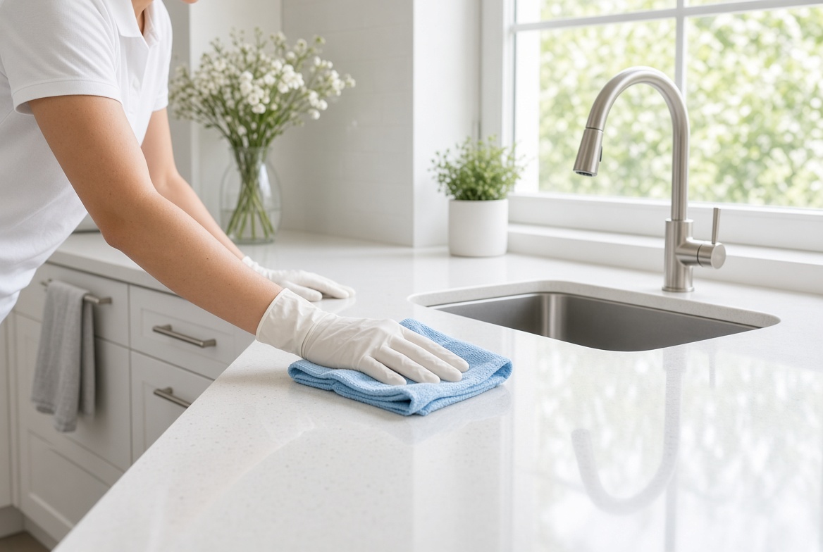 Warm contact desk image for the Fairlight Housekeeping team